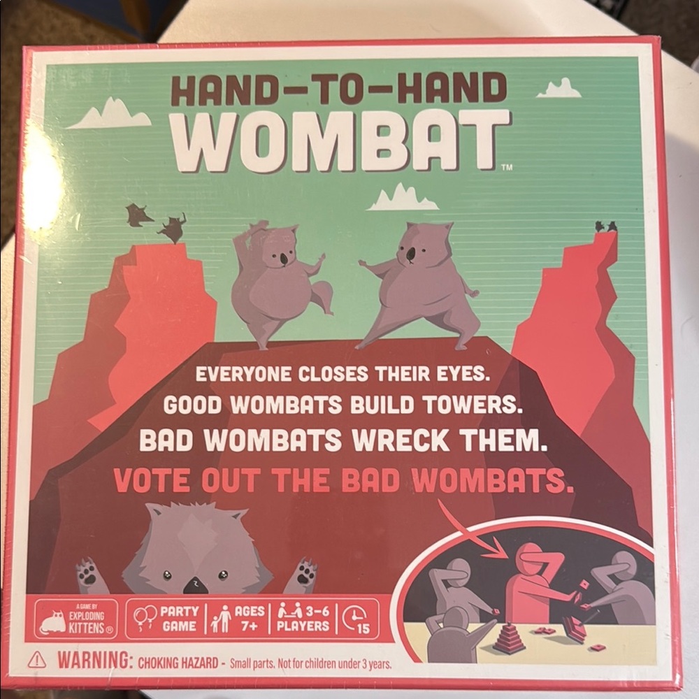 Hand-to-Hand Wombat Game - Red and Gray